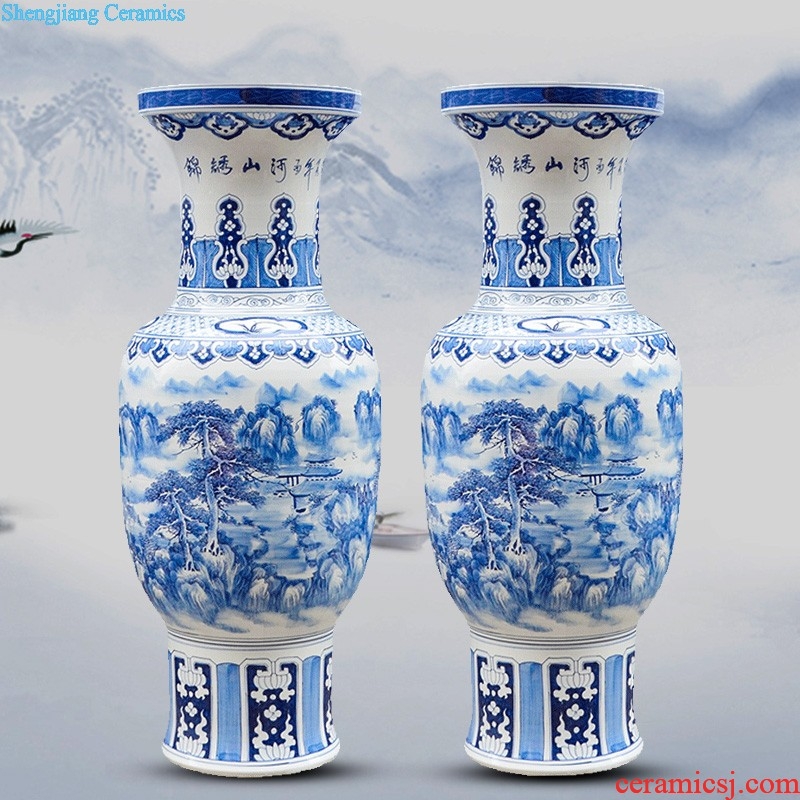 Cb105 jingdezhen ceramics glaze of large crystal vase in modern Chinese style home sitting room adornment is placed