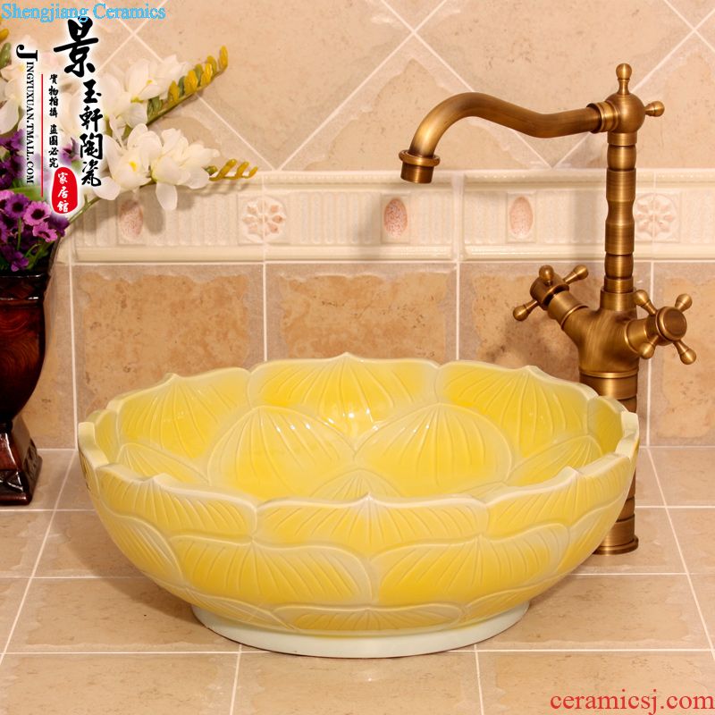 JingYuXuan jingdezhen ceramic lavatory basin art basin sink the stage basin small crack vegetables