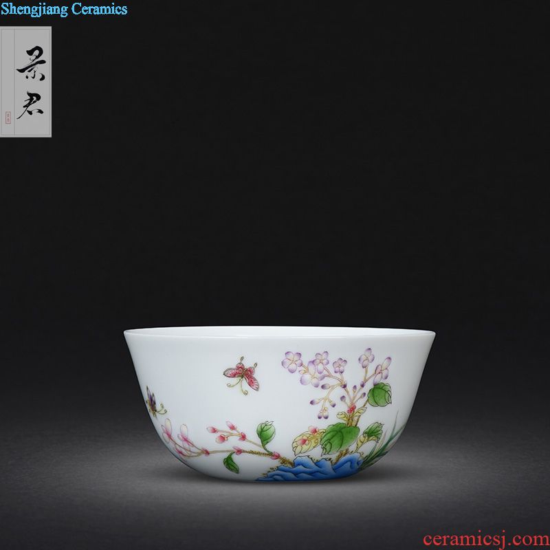 Jingdezhen ceramic porcelain enamel colour all hand sample tea cup kung fu tea cup ceramic cup personal Lord