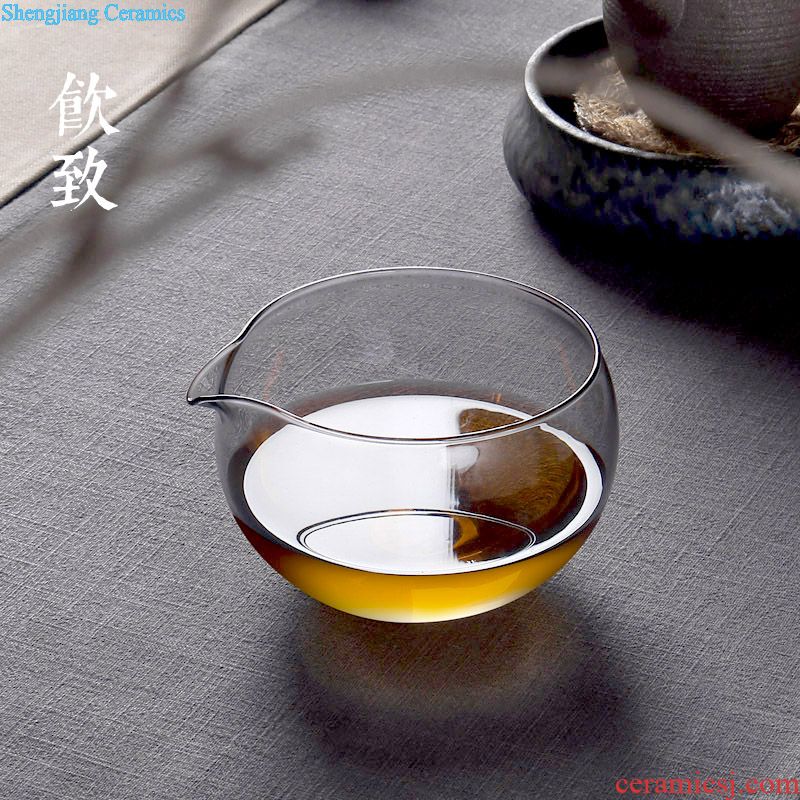 Drink tea tea accessories coarse pottery, ceramic teaspoon to 6 gentleman gold tea holder Japanese tea kungfu tea furnishing articles