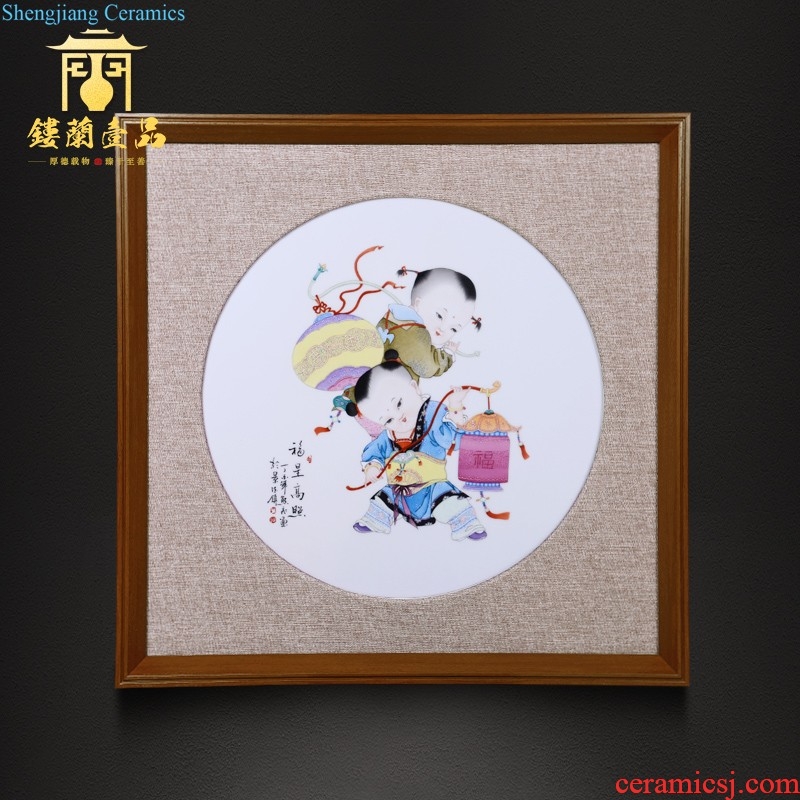 Master of jingdezhen ceramics hand-painted blooming flowers porcelain plate painting the sitting room adornment wall hanging painter in furnishing articles