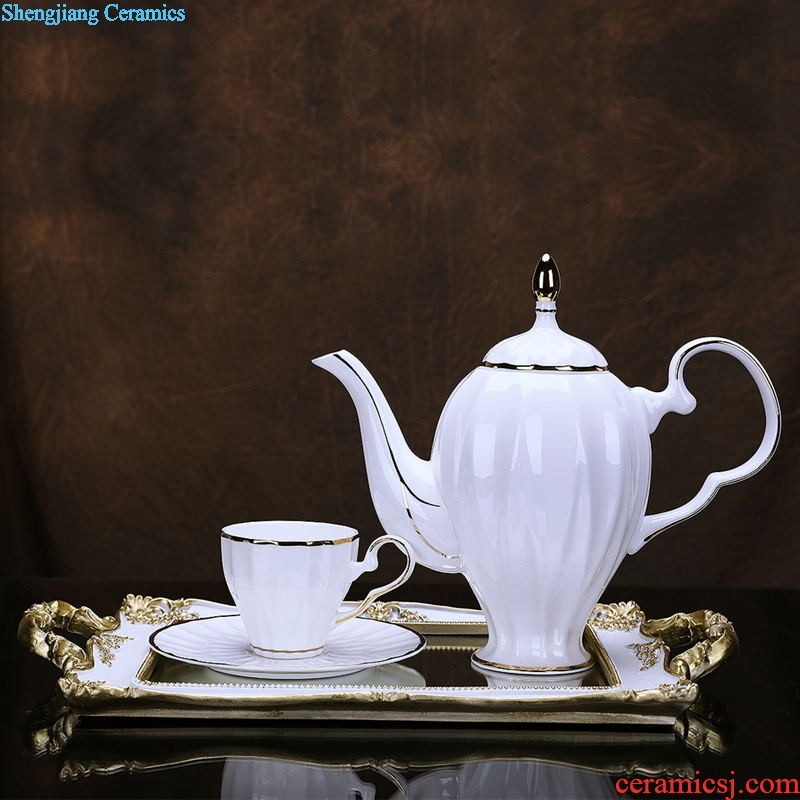 Gold bone porcelain tableware suit dishes jingdezhen porcelain dishes European ceramic dish bowl home for dinner