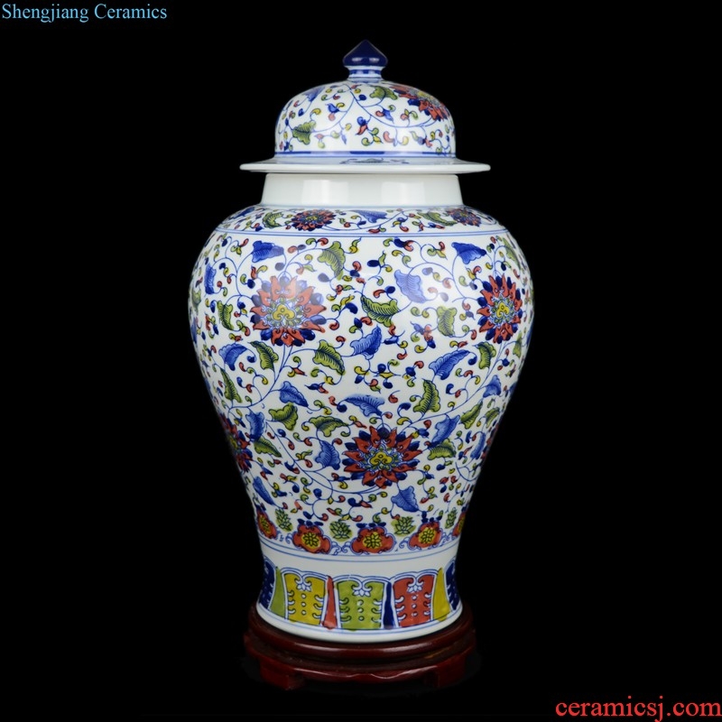 Jingdezhen ceramic hand-painted vases furnishing articles celebrity master new Chinese style household act the role ofing is tasted the sitting room porch place by hand