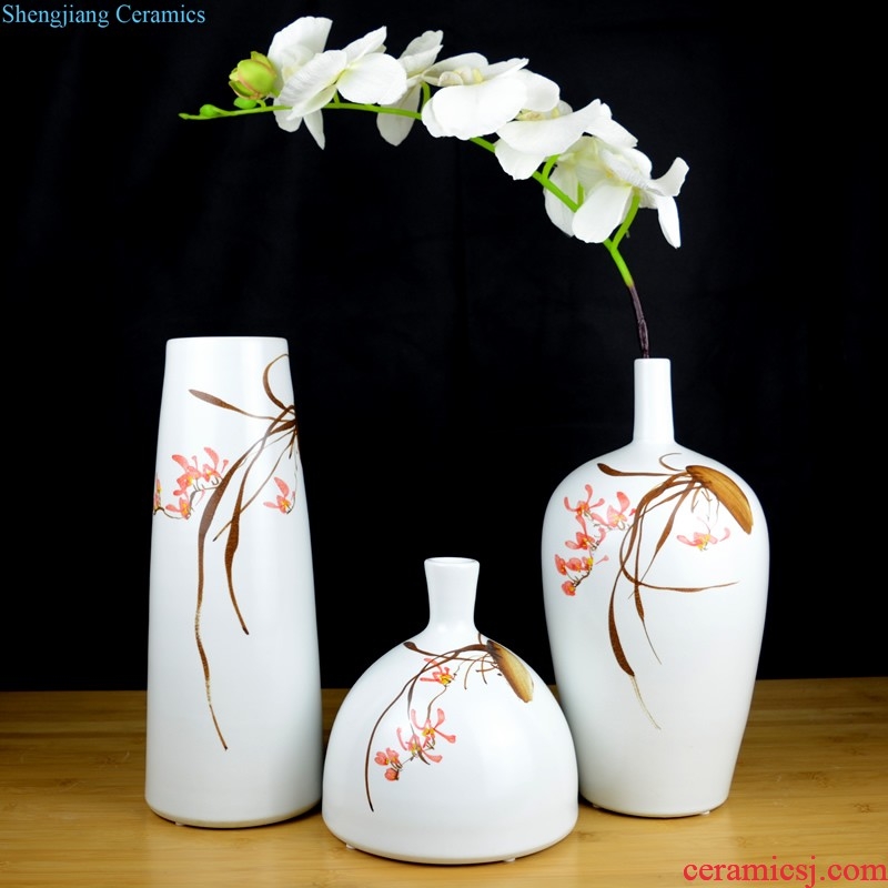 Jingdezhen ceramics hand-painted modern new Chinese vase flower arrangement sitting room home furnishing articles on your table