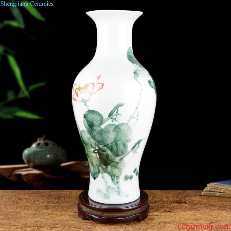 Jingdezhen ceramic contracted white rope vase Small pure and fresh and dried flowers flower arrangement sitting room place home decoration