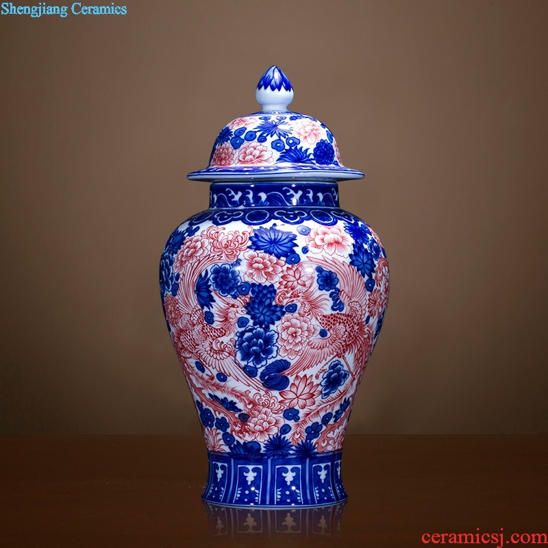 High aj45 jingdezhen ceramics vase furnishing articles in extremely good fortune sitting room ground large Chinese style household decoration