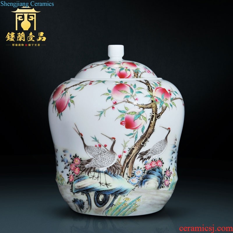 Jingdezhen ceramics imitation qing qianlong blue-and-white pomegranate big new Chinese style household products hang dish plate hanging decorative furnishing articles