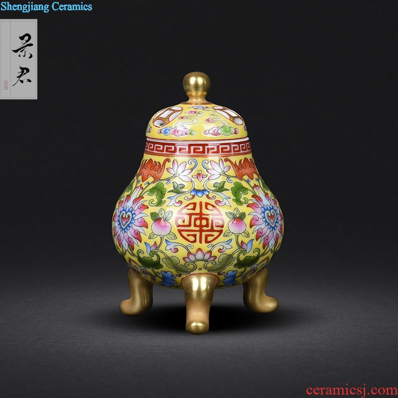 JingJun Jingdezhen ceramics Ji green paint all hand three tureen Kung fu tea bowl is 1