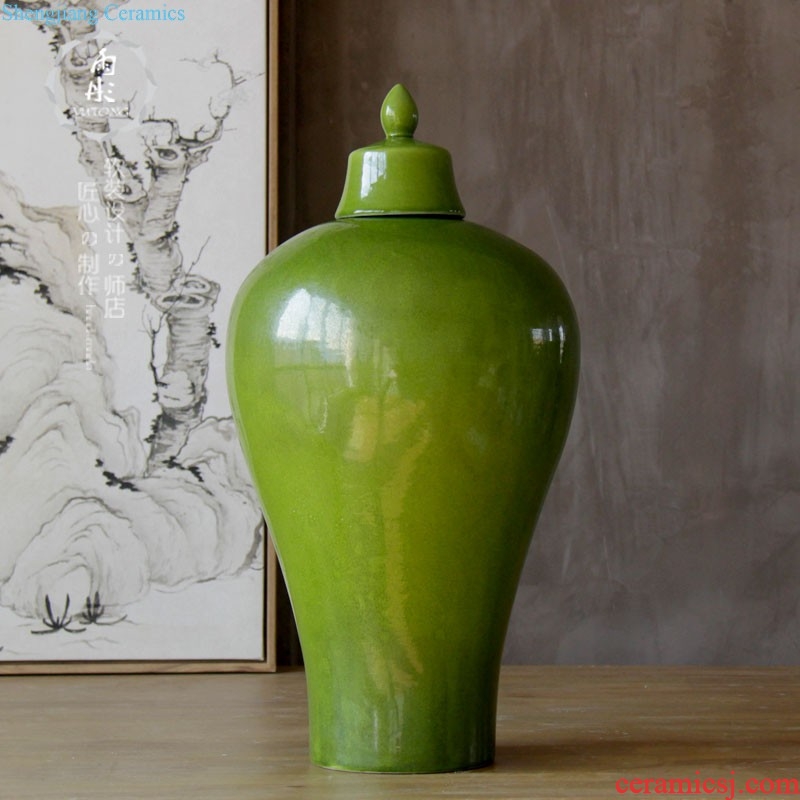 Rain tong home | jingdezhen ceramics gold-plated silver pot-bellied general tank storage tank manual home furnishing articles in the living room