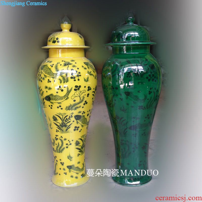 Jingdezhen flower general ceramic pot storage cover flower celestial olive bottle gourd vases, lives in a small place