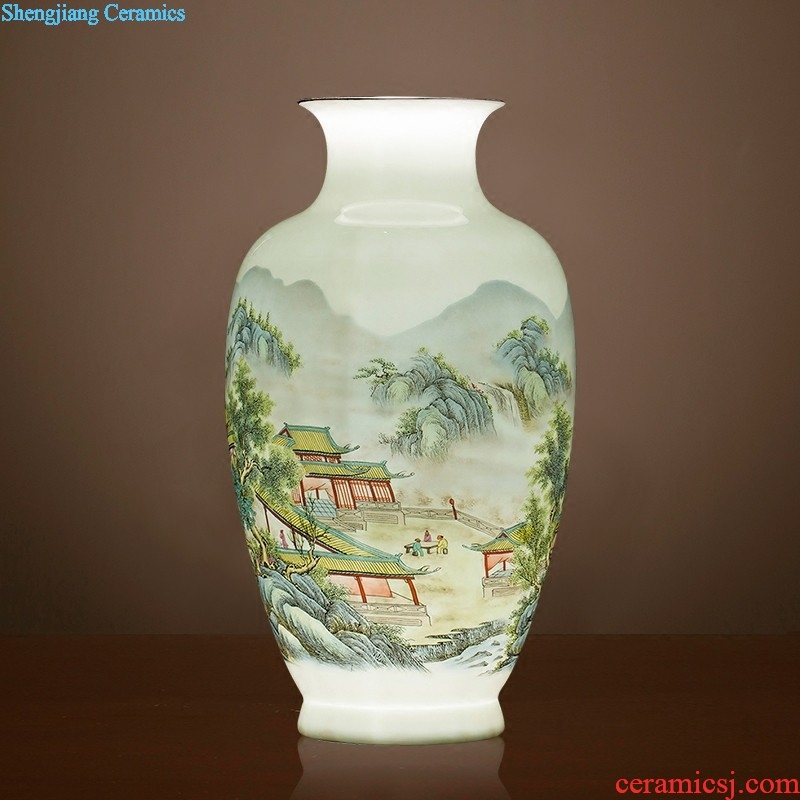 Jingdezhen ceramics vase landscape painting of flowers and flower arrangement sitting room place mesa home TV ark adornment ornament