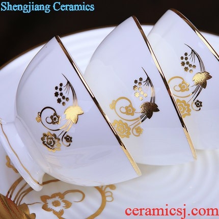 Jin qiu hall jingdezhen ceramics household gift set tableware 52 skull bowls phnom penh dish suits