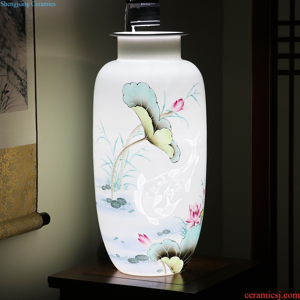 Jingdezhen ceramics vase furnishing articles the sitting room is blue and white porcelain vases, flower arranging flowers mesa of new Chinese style household decoration