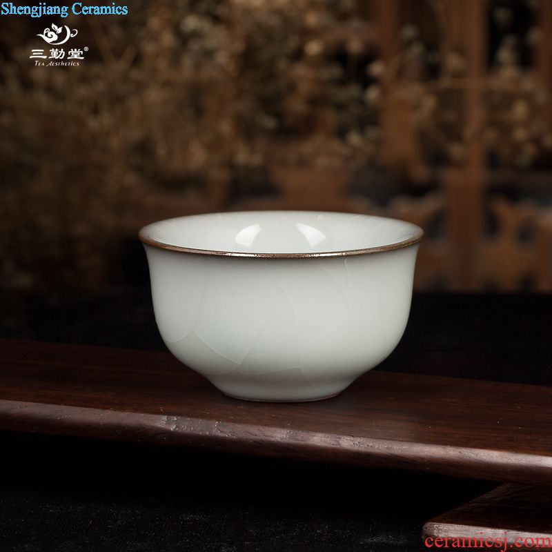 Three frequently hall your kiln crack cup a pot of two cups of jingdezhen ceramic kung fu tea set suit TZS074 portable travel