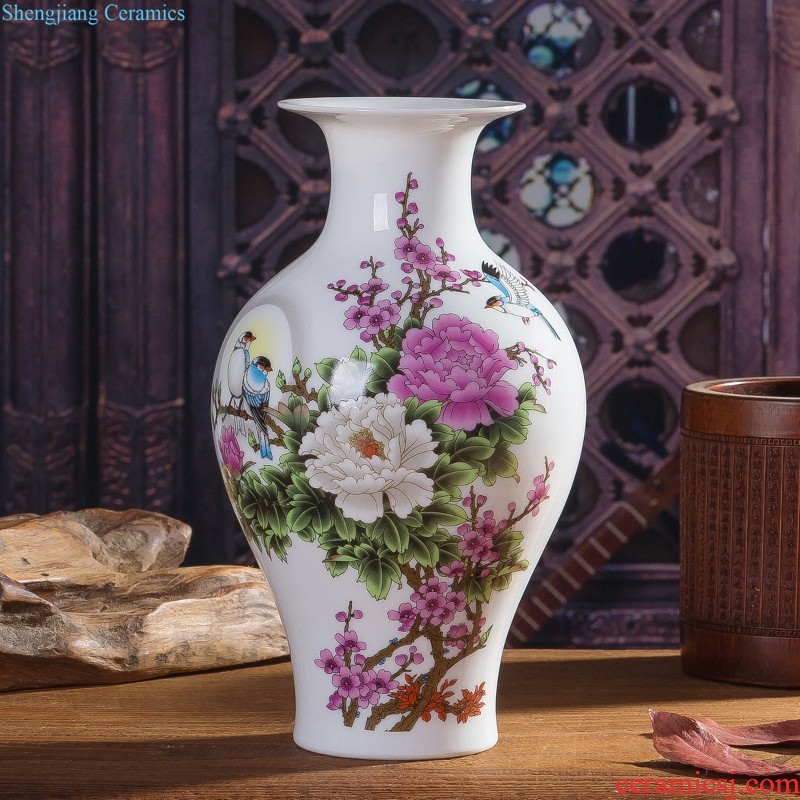 Jingdezhen European ceramic vase furnishing articles home sitting room TV ark dried flowers flower arrangement soft adornment porch decoration