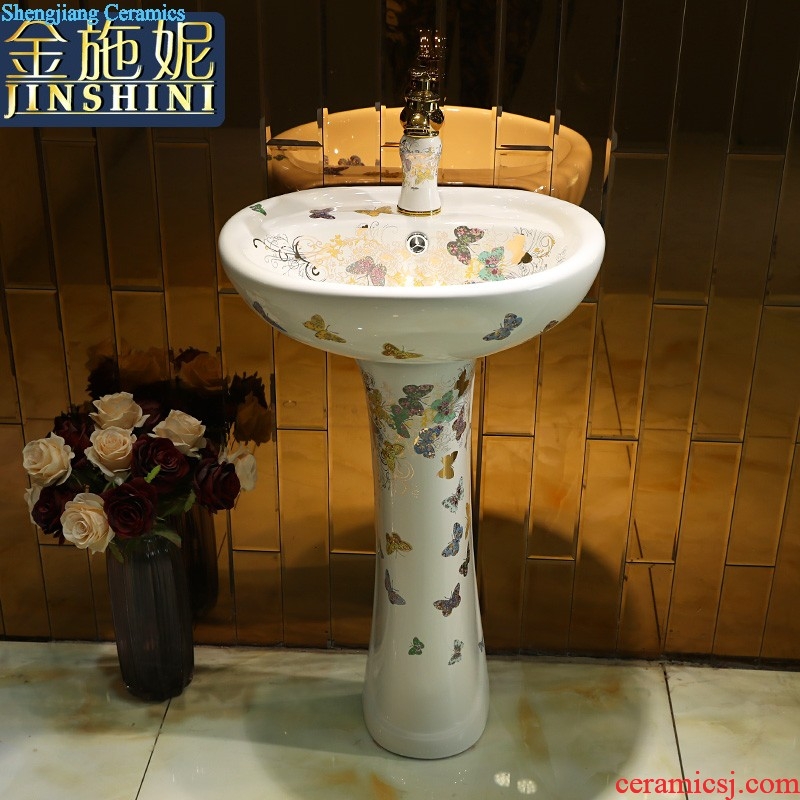 Gold cellnique European ceramics pillar lavabo thickening basin of the court outdoor column basin antifreeze is prevented bask in pool column type