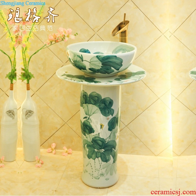 Lavabo ceramic column toilet bowl washing pool balcony sink lavatory toilet pillar landing