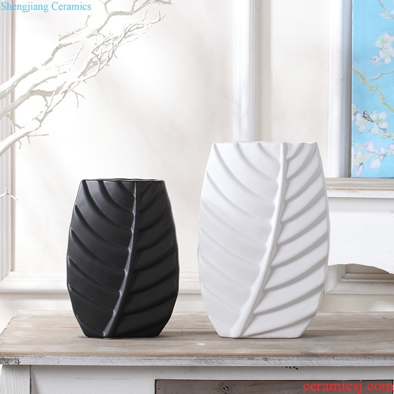 Jingdezhen vase furnishing articles dried flowers flower arrangement sitting room TV ark creative ceramic zen new Chinese style soft adornment ornament