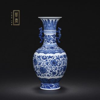 JingJun jingdezhen porcelain hand-painted ceramic vase colored enamel painting of flowers and birds in living in adornment