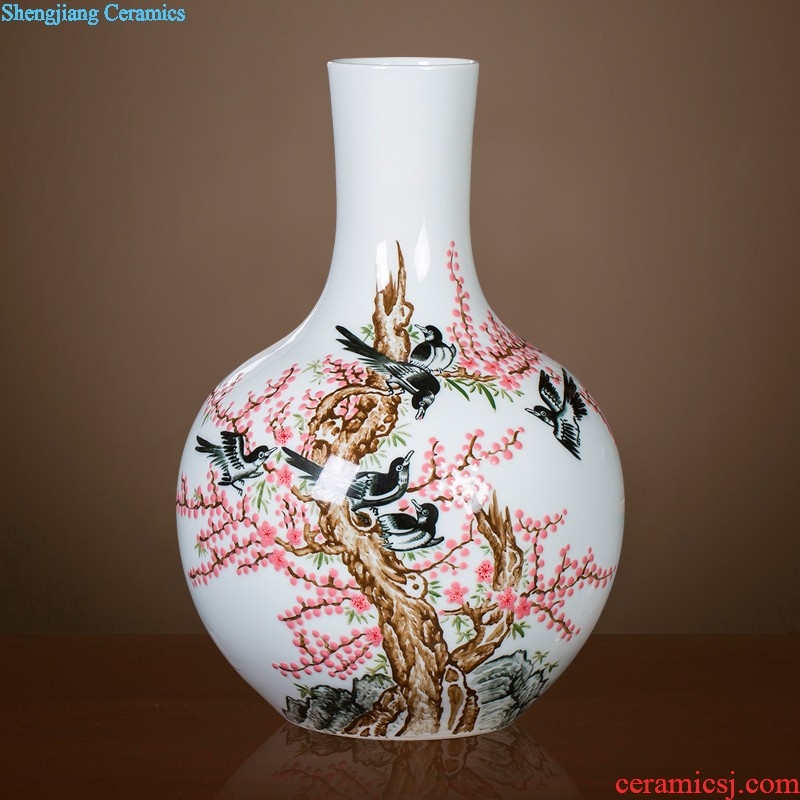 Master of jingdezhen ceramic vase Chinese hand-painted home sitting room porch famille rose more than decorative furnishing articles every year