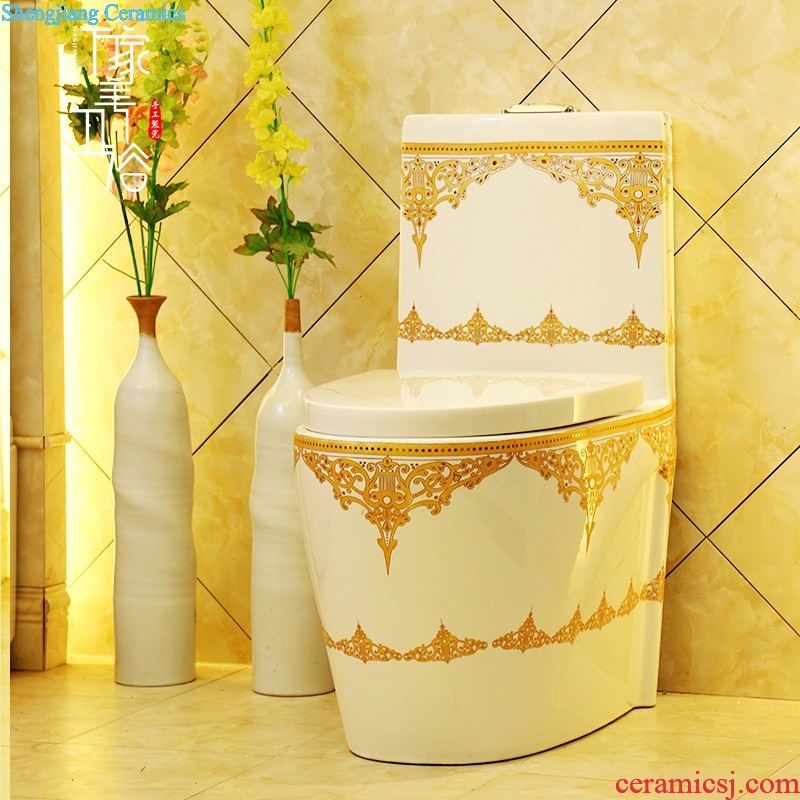 M beautiful European art ceramic toilet stage basin sink lavatory basin that wash a face Fangyuan fruit-green glaze