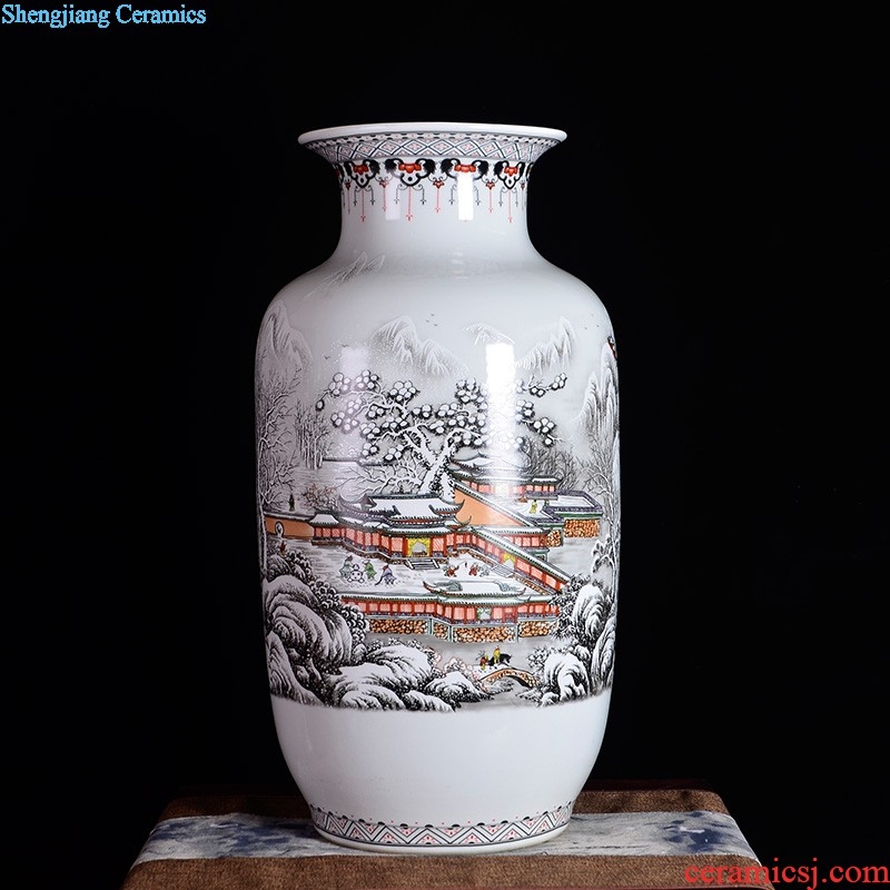 Jingdezhen ceramics hand carved vase li bai will be Chinese style porch decoration crafts are sitting room into the wine