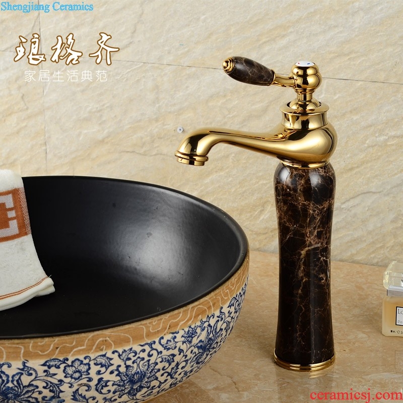 Koh larn, qi Jingdezhen ceramic lavabo A022 stage basin basin is the basin that wash a face carved art restoring ancient ways