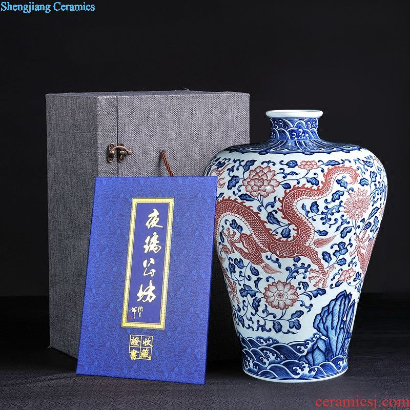 Jingdezhen ceramics new Chinese style household furnishing articles by hand-painted figure vase on large sitting room adornment