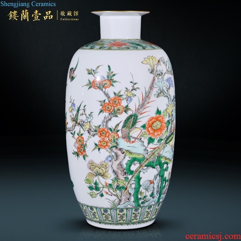 Hand-painted kiln jingdezhen ceramics vase has sounds of modern Chinese style living room collection mountain home furnishing articles