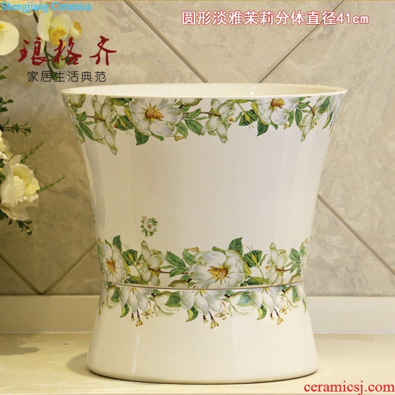 The package mailed Basin of archaize of jingdezhen ceramic art mop mop pool mop pool Carving xiangyun