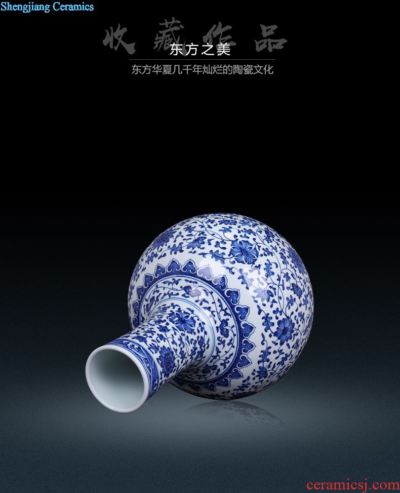 Jingdezhen ceramics hand-painted enamel vase sitting room place Zhang Bingxiang household act the role ofing is tasted writing brush washer arts and crafts