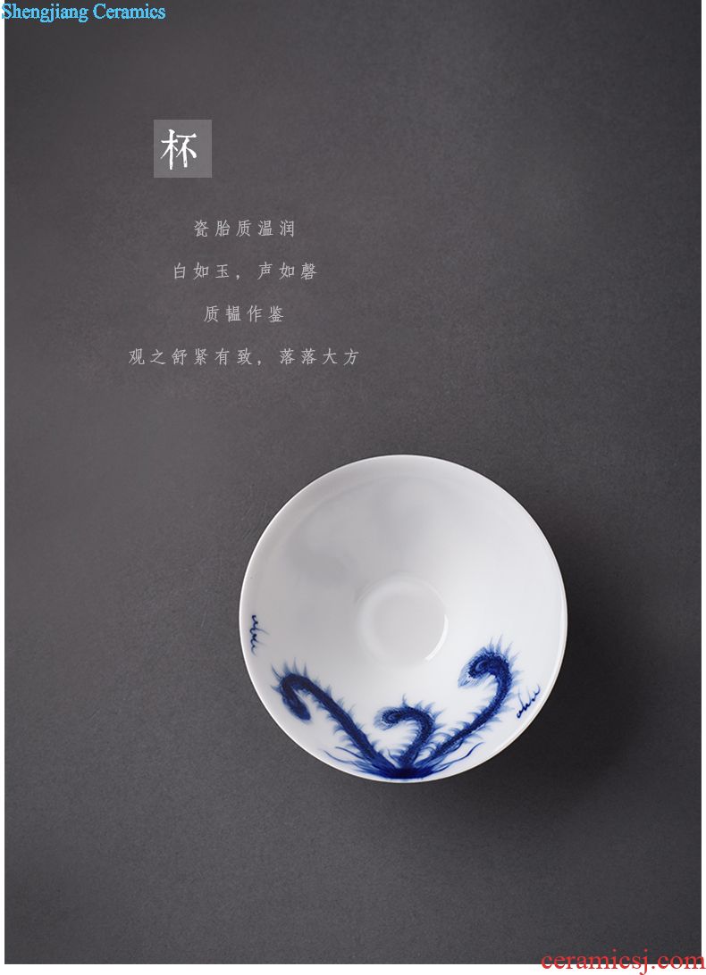 The blue paint masters cup jingdezhen JingJun sample tea cup small kung fu tea cups small cup tea cup