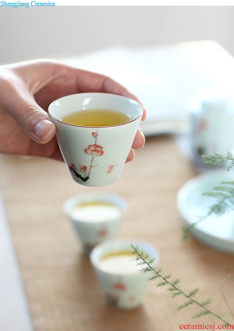 Drink to Jingdezhen kiln porcelain ceramic cups sample tea cup single cup tea cup size master cup by hand