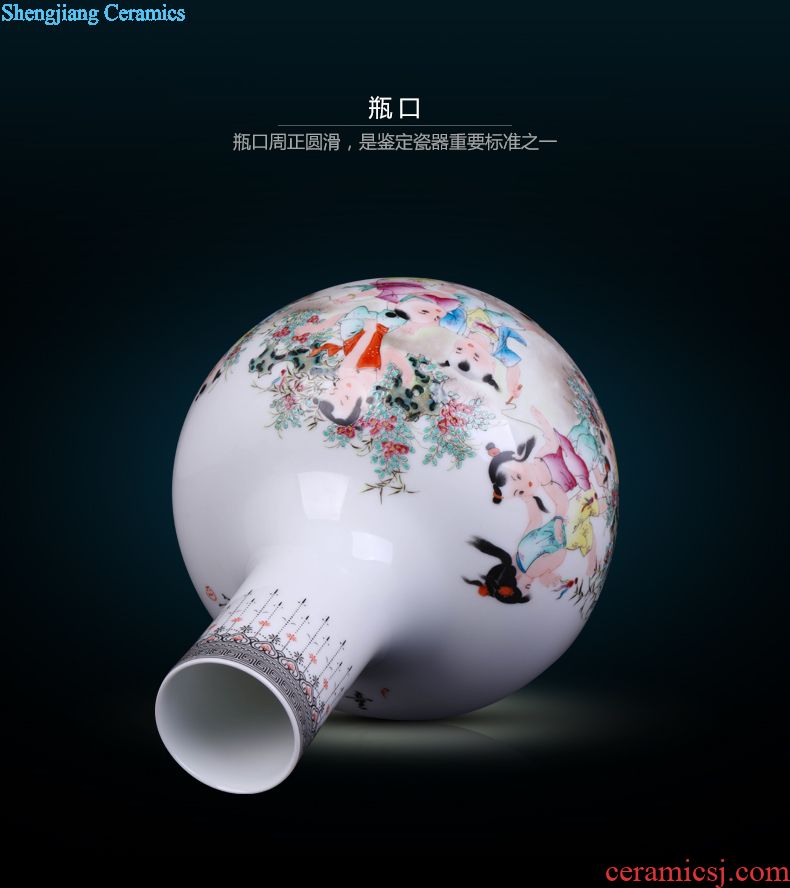 Birthday gift of jingdezhen ceramics hand-painted home sitting room decoration vase decorated bowl penjing collection