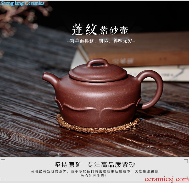 The three frequently kung fu jingdezhen ceramic teapot kung fu tea set small white porcelain teapot manual high white glazed bamboo pot