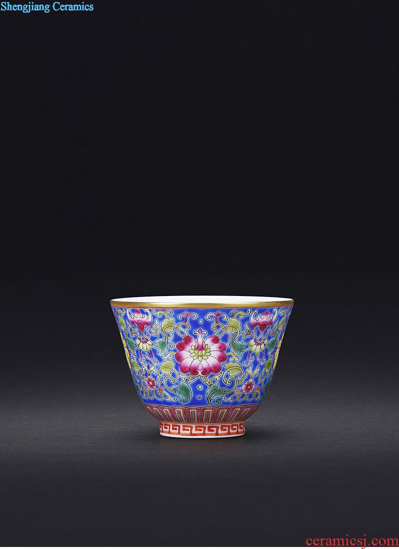 JingJun hand-painted porcelain jingdezhen ceramic master kung fu tea cup tie up branch grain porcelain sample tea cup small hand 1