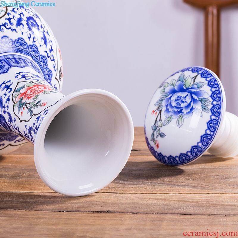 Jingdezhen ceramic bottles 1 catty 2 jins of 3 kg 5 jins of 10 jins of household adornment hip archaize creative sealed jars