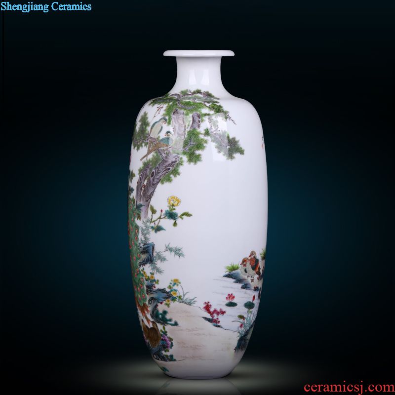 Jingdezhen ceramic handmade creative flower arranging place to live in the sitting room TV ark arts and crafts porcelain vase decoration