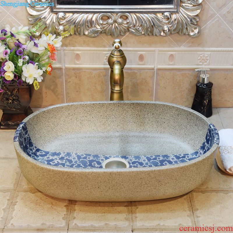 JingYuXuan jingdezhen ceramic lavatory basin basin art stage basin sink small 35 yellow peony