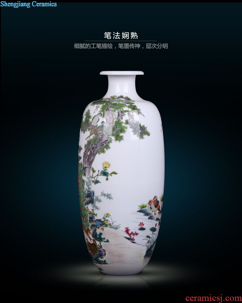 Jingdezhen ceramic handmade creative flower arranging place to live in the sitting room TV ark arts and crafts porcelain vase decoration