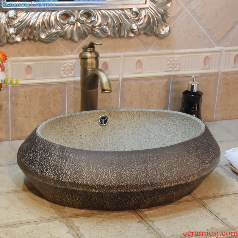JingYuXuan jingdezhen ceramic art basin stage basin sinks the sink basin elliptic snowflakes kiln