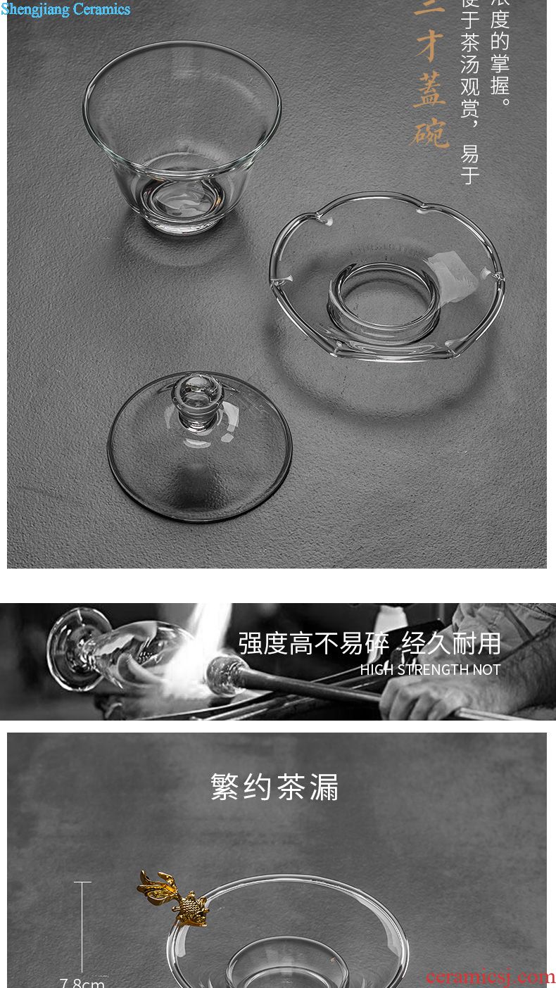 Marriage was suit household of Chinese style wedding big red jingdezhen ceramic kung fu tea cups longfeng tea tray package