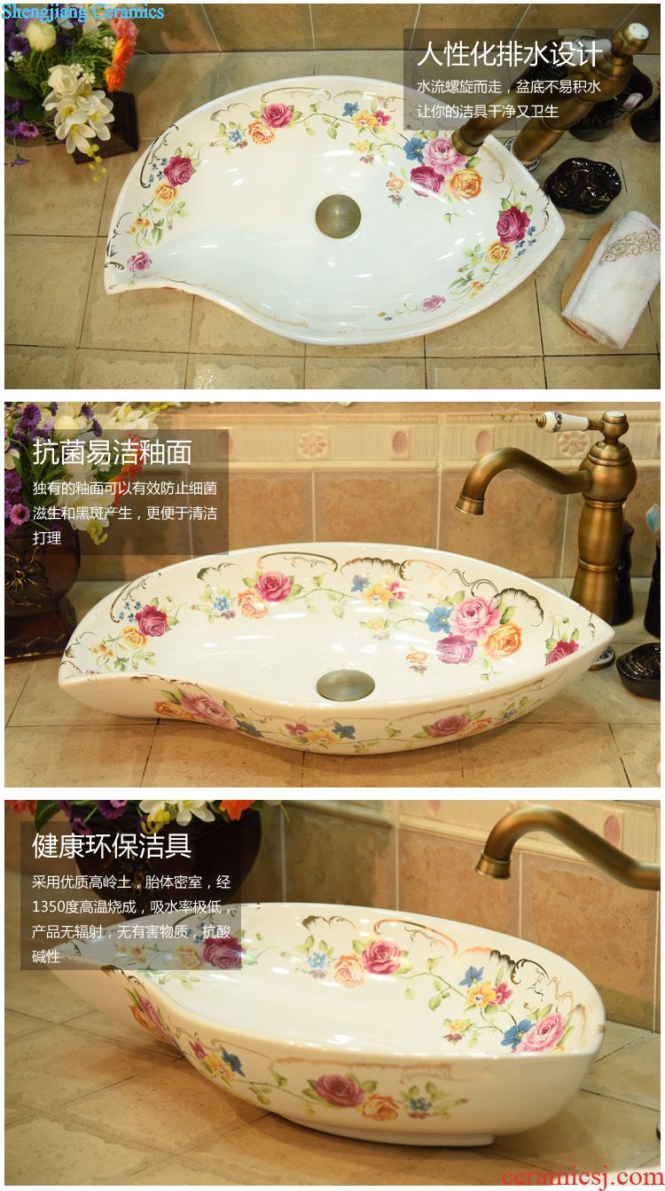 Jingdezhen JingYuXuan large fission in yellow baby play figure ceramic art basin of mop mop pool mop pool