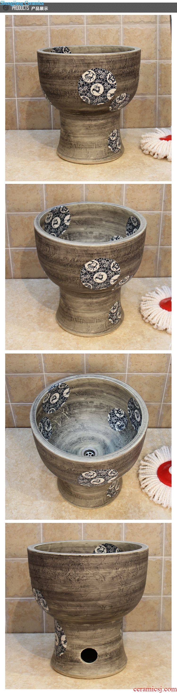 Jingdezhen ceramic lavatory basin basin art on the sink basin kiln glaze color lotus much money