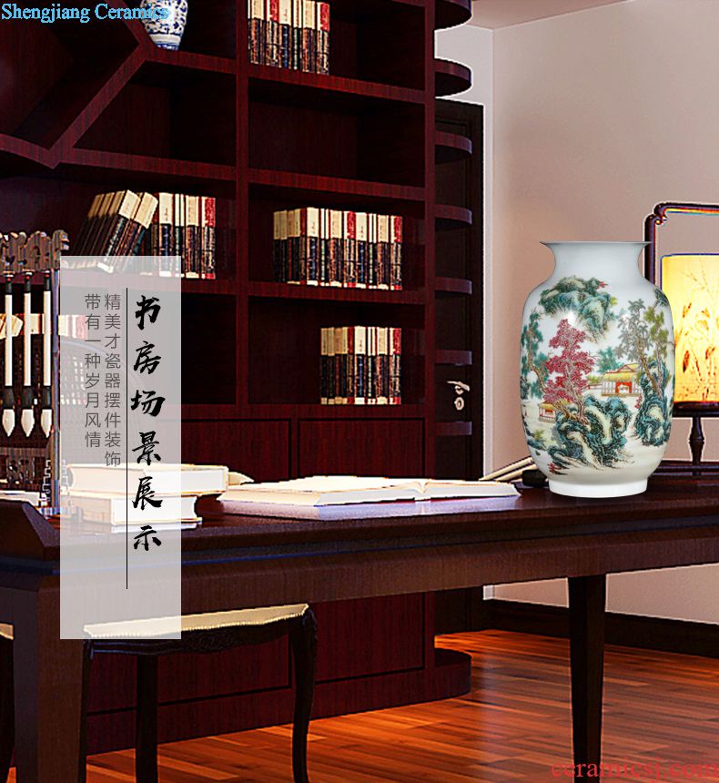 Jingdezhen ceramics office furnishing articles contemporary and contracted craft vase household act the role ofing is tasted handicraft sitting room