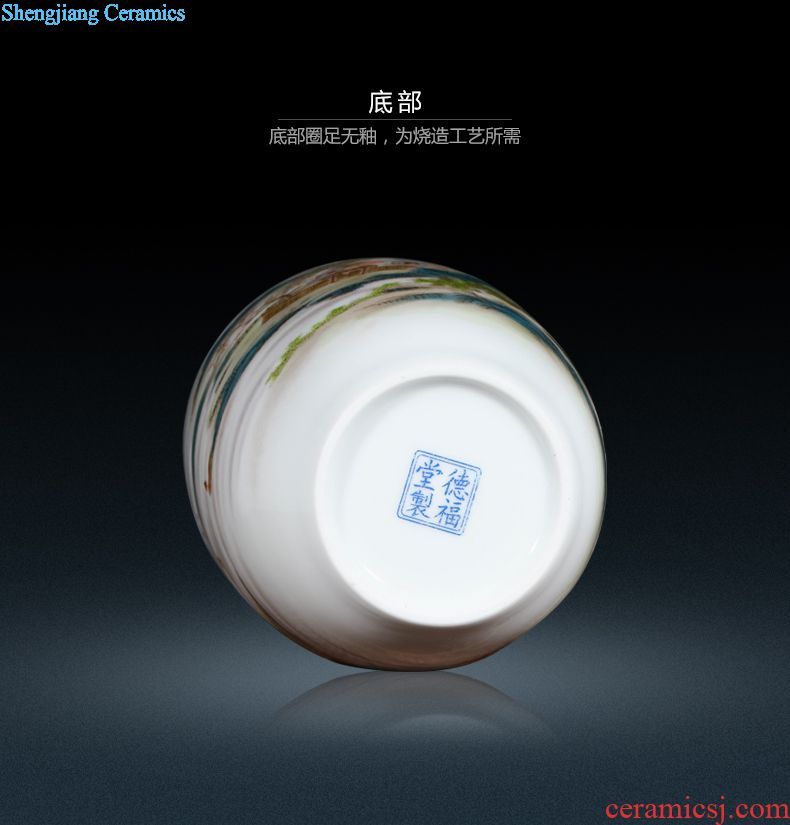 Jingdezhen ceramics vase hand-painted creative contemporary and contracted home sitting room floor furnishing articles handicraft ornament