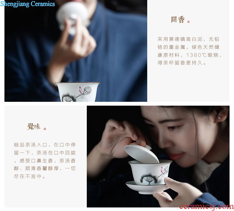 The three regular sample tea cup small ceramic cups changjiang fragrance-smelling cup along the cup masters cup single cup S42103 exposure