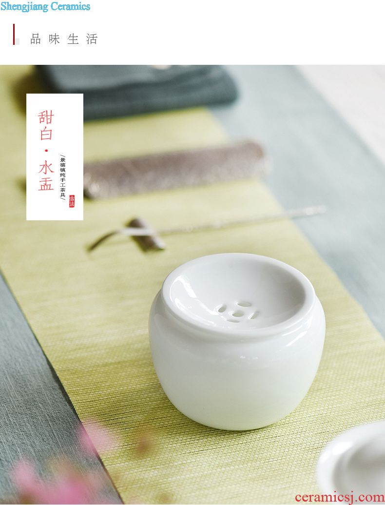 Jingdezhen ceramic all hand hand green colored enamel paint lotus flower grain bubble kung fu tea tea set