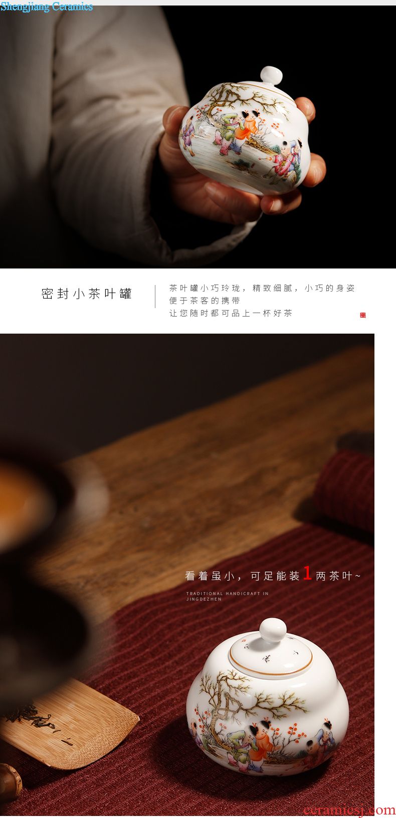 Owl kiln Jingdezhen colored enamel antique tea hand draw the general pot of small ceramic tea pot Classical design