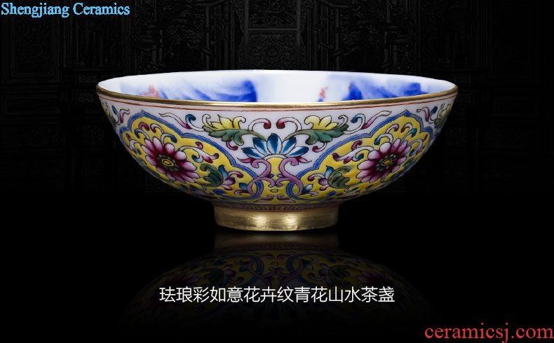 New color landscape beauty holy big teapot hand-painted ceramic kung fu pot all hand jingdezhen tea teapot single pot